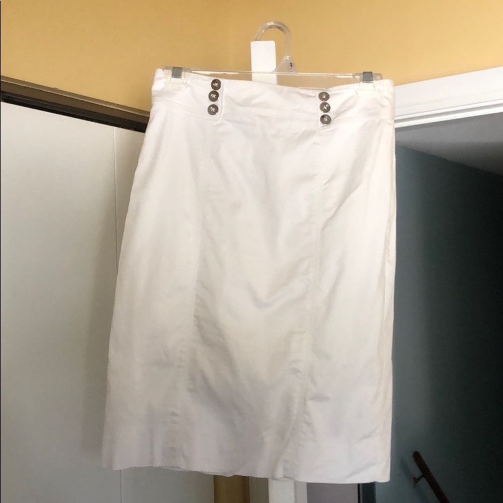 WHBM pencil skirt white 0